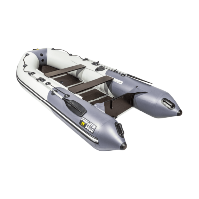 Лодка ПВХ Ривьера Компакт 3600 СК "Комби" светло-серый/графит