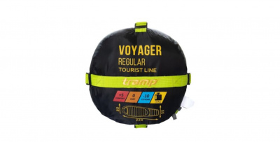 Спальный мешок кокон Tramp Voyager Regular (правый)  220*80*55 см (-10°C)
