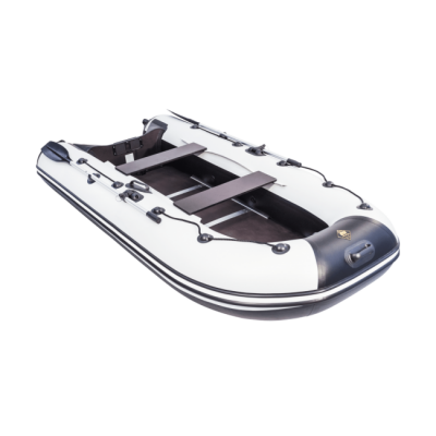 Лодка ПВХ Ривьера Компакт 3200 СК "Касатка" светло-серый/черный