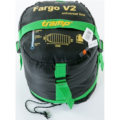 Спальный мешок кокон Tramp Fargo V2 (правый) 230*80*55 см (-6°C)