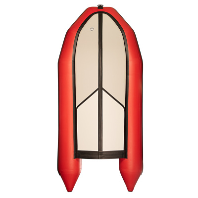 Надувная ПВХ лодка X-River Rocky 335 (красный , серая фурнитура) + дублирование тканью ПВХ дна