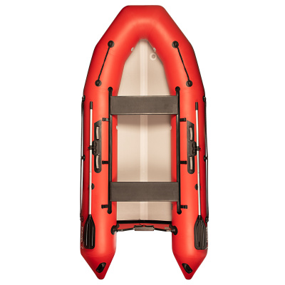 Надувная ПВХ лодка X-River Rocky 335 (красный , серая фурнитура) + дублирование тканью ПВХ дна